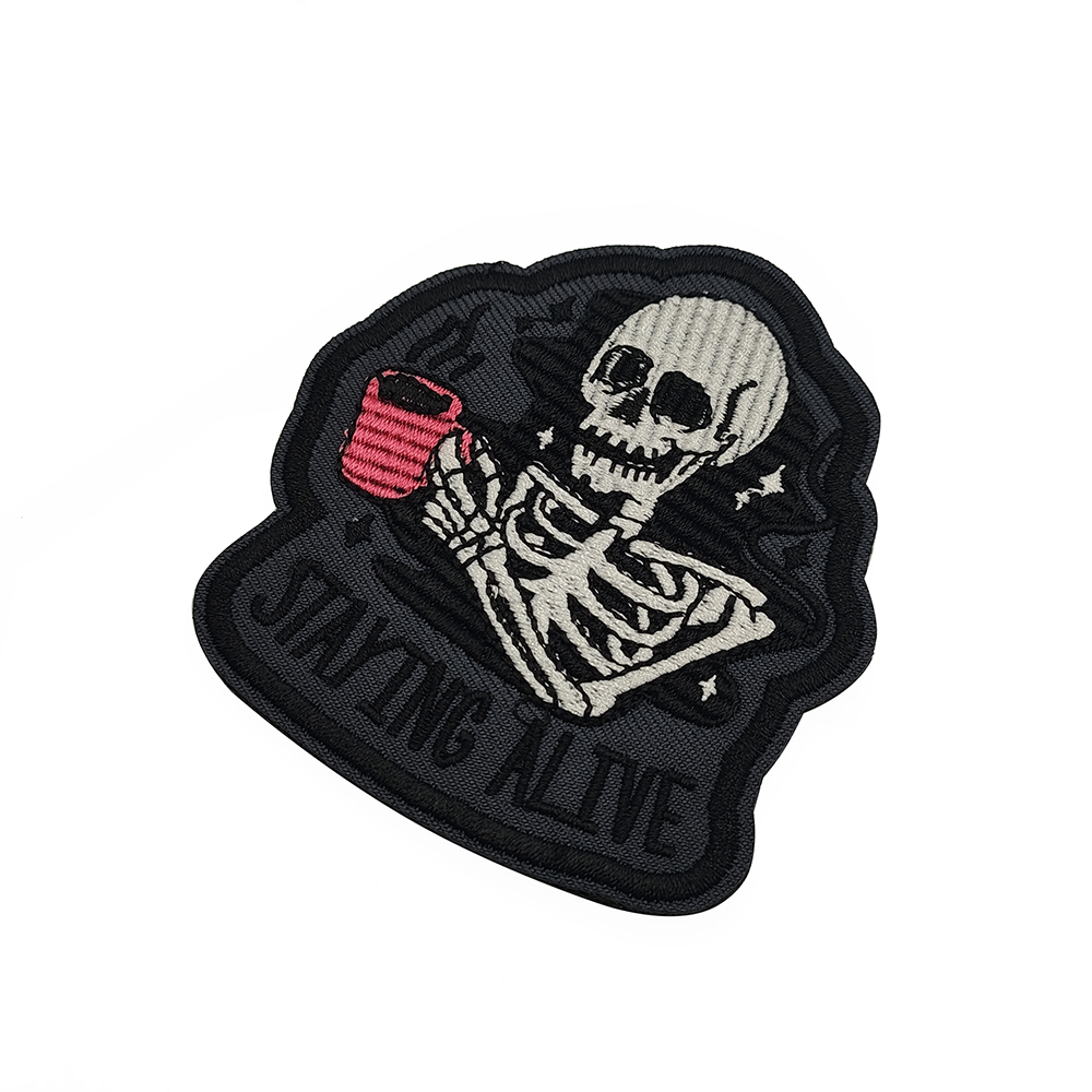 Humorous Skeleton Embroidered  - Motorcycle Gear Quotes ulasan dan harga